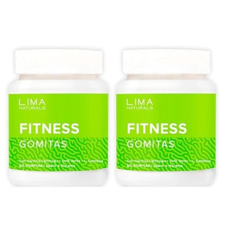 Gomitas Fitness Sabor Naranja Lima Naturals 60 unidades Pack x 2