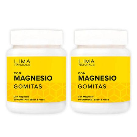 Gomitas con Magnesio Sabor Fresa Lima Naturals 60 unidades Pack x 2
