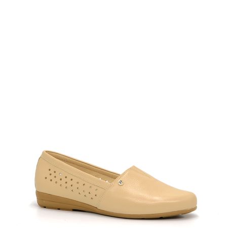 Zapatos Casuales de Cuero para Mujer PAR&SS KA22-LUCIA Beige Talla 36 Zapatos Casuales de Cuero para Mujer PAR&SS KA22-LUCIA Beige Talla 35