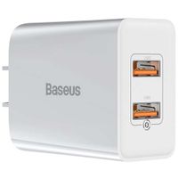 Cargador de Pared Dual BASEUS 2 Usb Blanco
