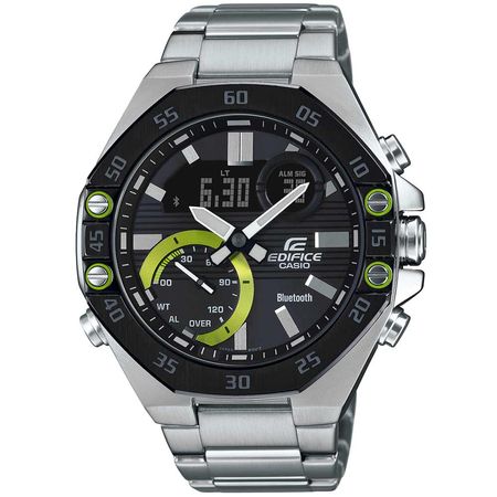 Reloj Casio Edifice ECB-10DB-1A Para Hombre Bluetooth Analógico Digital - Plateado Negro