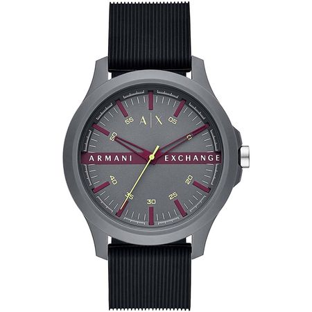 Reloj Armani Exchange Hampton AX2425 para Hombre Correa de Silicona Negro Gris