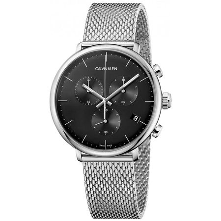 Reloj Calvin Klein High Noon Chrono K8M27121 Suizo para Hombre Fecha Plateado Negro