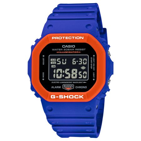 Reloj G-Shock Resina Naranja con Negro y Azul DW-5610-SC2