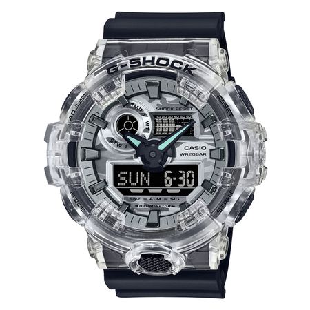 Reloj G-Shock Resina Gris Transparente con Negro GA-700SKC-1A