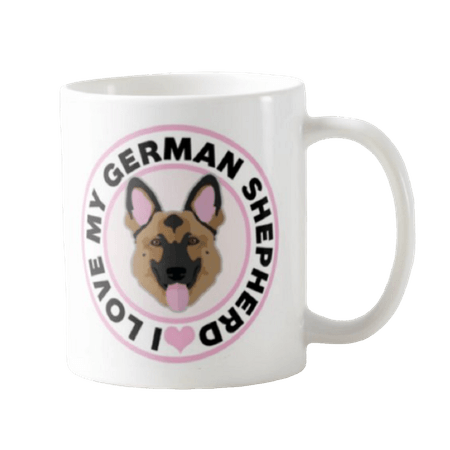 Taza Mug de Cerámica Perro Pastor Alemán German Shepherd Diseño 07
