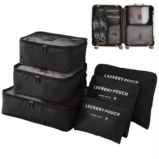 6Pcs Bolsa de almacenamiento impermeable Bolsa de equipaje de viaje  Organizador 