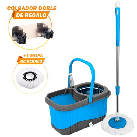 Balde Escurridor Trapeador+Dispensador CL Y Colgador Doble de Regalo