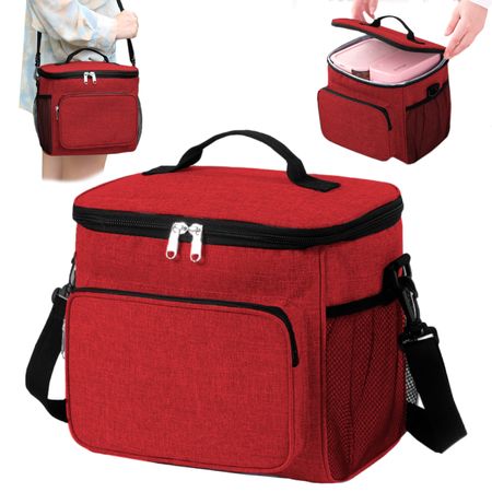 Lonchera Térmica para Comida y Alimentos Impermeable Rojo 02X