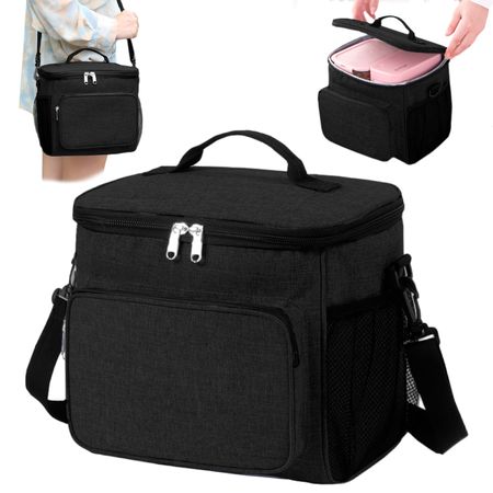 Lonchera Térmica para Comida y Alimentos Impermeable Negro 02X