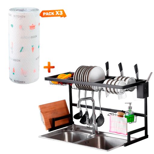 Escurridor de Platos sobre Fregadero Estante de Cocina Moderno 85cm SASHIJA