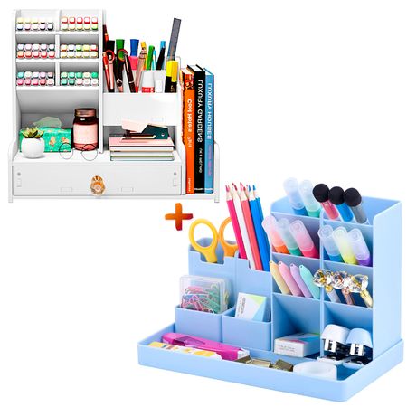 Organizador de Oficina Porta Libros SJ-159 Y Organizador de Escritorio CL