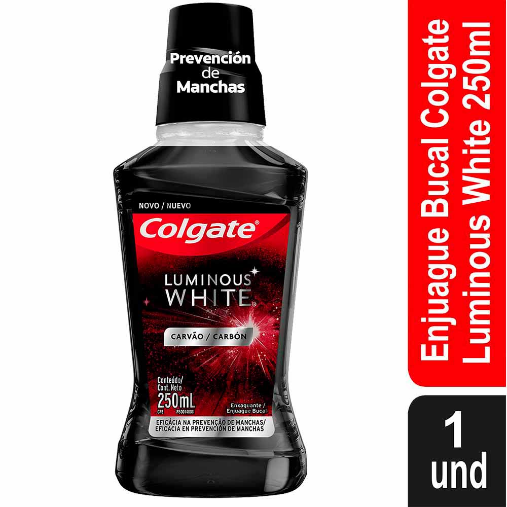 Enjuague Bucal COLGATE Luminous White Carbón 250ml