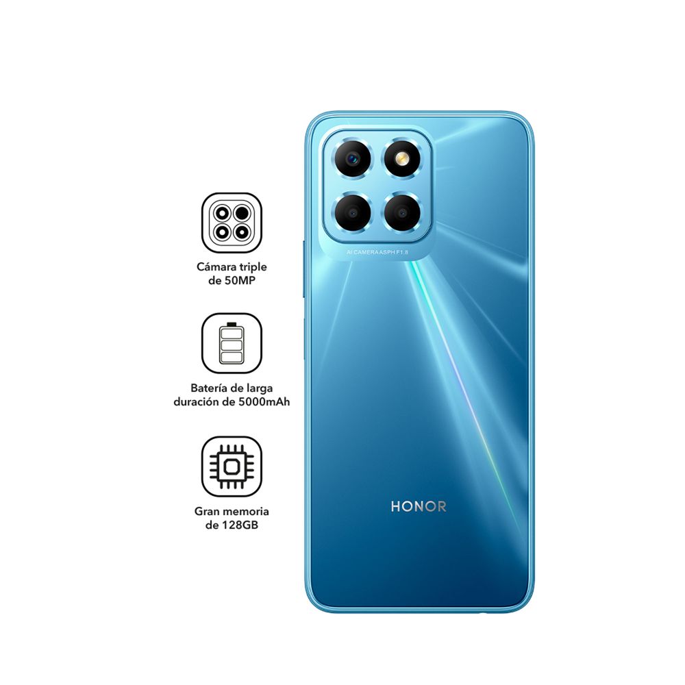 Smartphone Honor X6s 65 4gb 128gb 50mp 2mp 2mp Azul Plazavea Supermercado