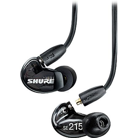 Shure SE215 Auriculares estéreo internos con aislamiento de sonido (negro)