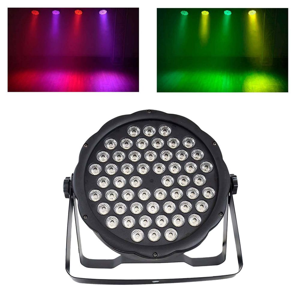 Par LED 54Leds de 3Watts de RGB AutoSound DMX520 Reflector Luces Color -  Promart