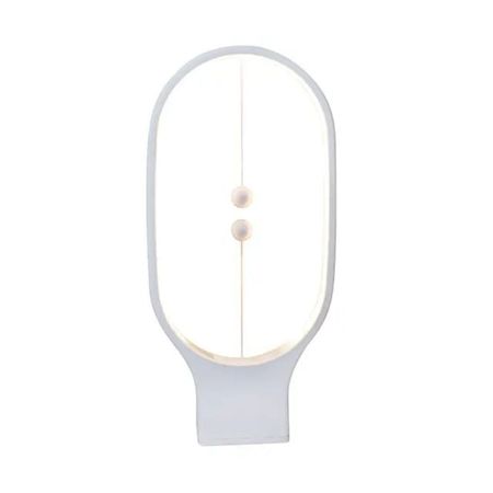 Lampara Minimalista Ovalada Encendido Magnético para Escritorio Recargable color Blanco - 13BL09