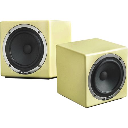 Mini monitores de referencia Avantone Pro Active MixCube Powered Full-Range (par, retro-crema)