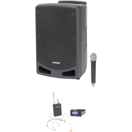 Samson Expedition XP312w Kit PA portátil con sistema de micrófono de auriculares inalámbricos Con...