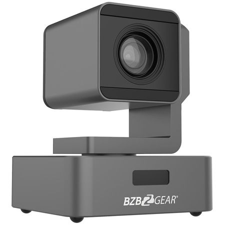 BZBGear 1080p HDMI/SDI/USB Cámara PTZ de transmisión en vivo con zoom 10x y PoE (gris)