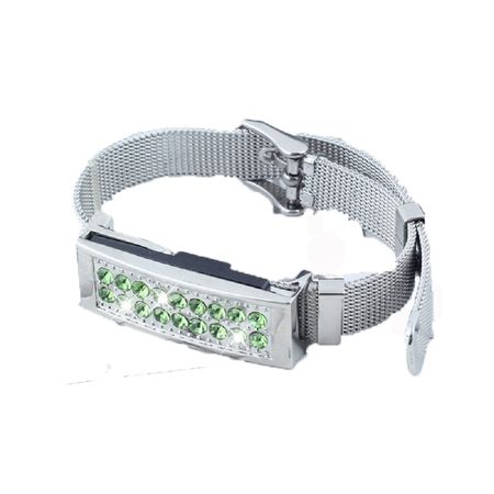 Memoria USB Memory Stick Diseño Pulsera Con Cristales 16GB Verde