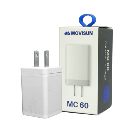 Cubo Cargador De Pared USB Dual Movisun MC60 Para celular,etc