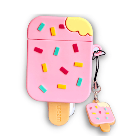 Case Para Airpods Clasicos Diseño Helado Rosa