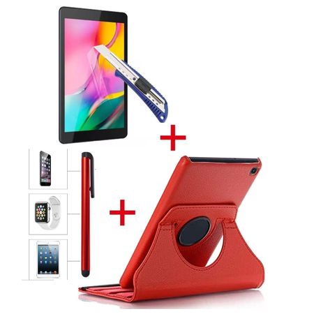 Funda Giratoria + Mica Vidrio + Lapiz Tactil Para Samsung Tab A 8.0 2019 SM-T290