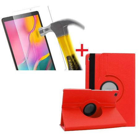 Funda Case Giratoria + Mica Vidrio Templado Para Samsung Tab A 10.1 2019 SM-T510