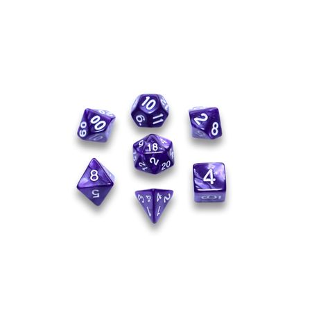 Accesorios Dice Set : 7-Dice Glossy Purple Gosu