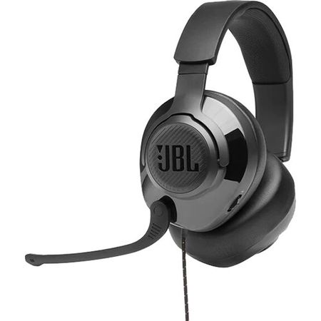 Auriculares JBL Quantum 200 con cable para colocar sobre las orejas (negro)