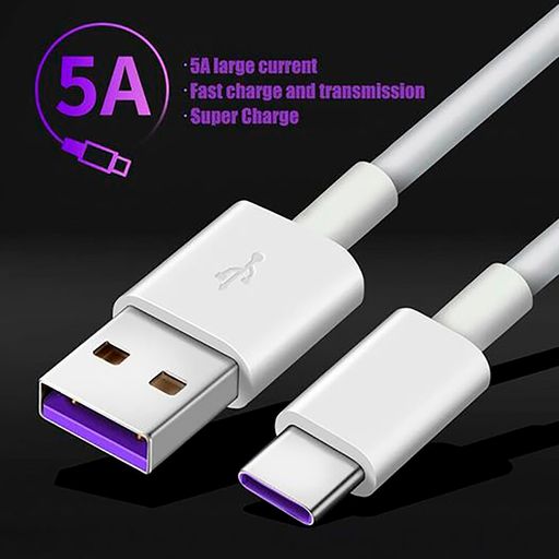 Cable de datos USB-Tipo C Carga rápida 5A para dispositivos móviles  GENERICO
