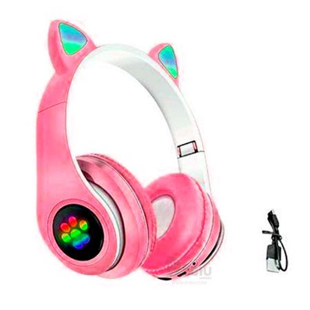 Audifonos de Niña Tipo Gato Color Fucsia