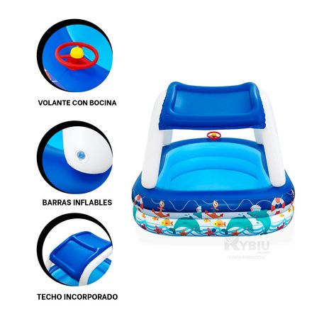 Piscina para Niños con Parasol 282 Litros