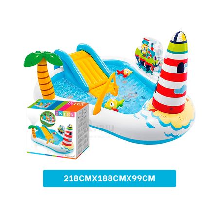 Piscina con Base Acolchada Multicolor Inflable