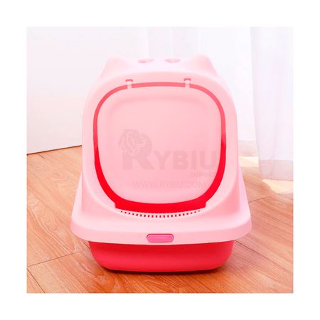 Baño Sanitario Cerrado Gato Rosado