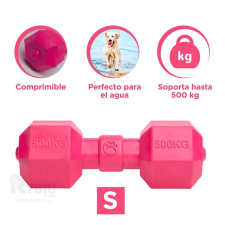 Pesas para Perros de Caucho Rosado S