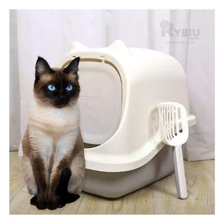 Caja de Arena para Gatos Plomo