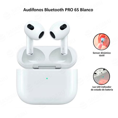 Audífonos Bluetooth Inalámbricos Pro 6s Blanco