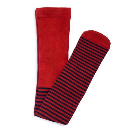 Panty Little Chicks con Rayas de Aldogón Pima para Bebés y Niñas Panty Little Chicks con Rayas de Aldog?n Pima para Bebés y Niñas Talla 2 Rojo Rayas Azules