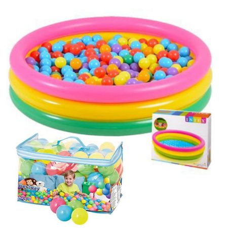 Piscina Inflable Intex + 100 pelotas bestway