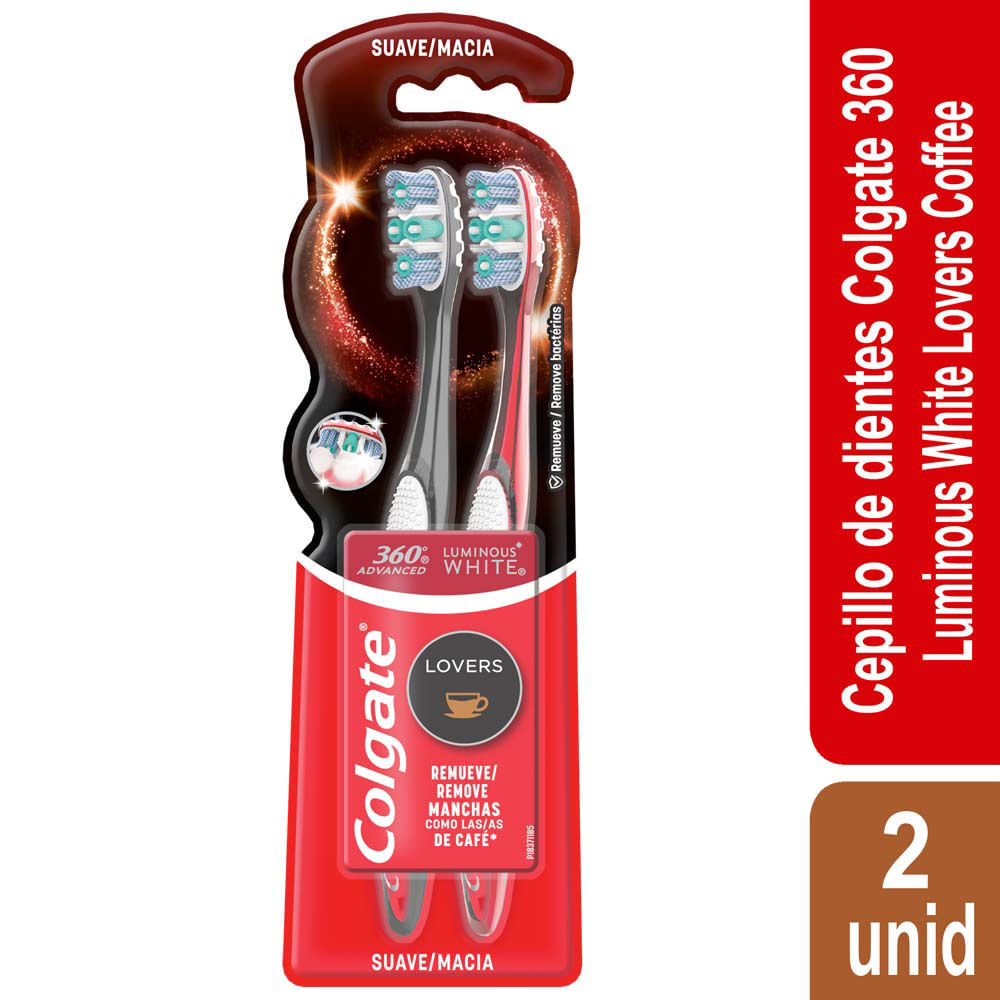 Cepillo de Dientes COLGATE Luminous White Lovers 2un