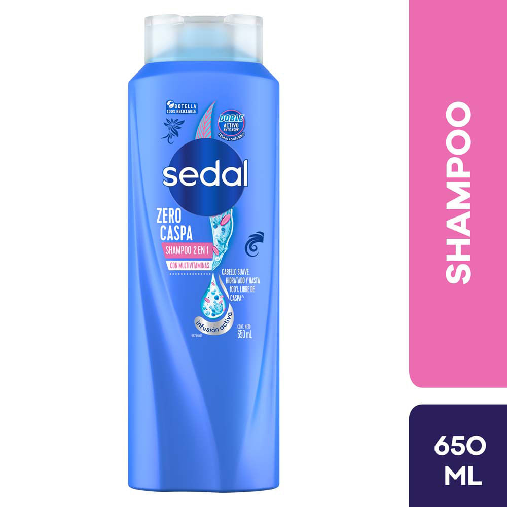 Shampoo SEDAL Zero Caspa 2 en 1 Frasco 650ml