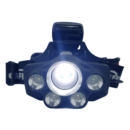 Linterna Frontal 5 Leds Recargable Multifuncional Luz Azul Cafini 7627C-5