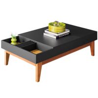 Mesa de Centro Vintage Moderna Ciprian Negro