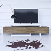 Mesa de TV Porto Alegre 55"" 2 Puertas Movenda Blanco con Gales
