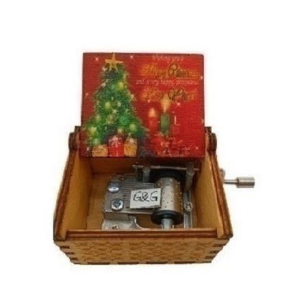 Caja Musical Merry Christmas Roja