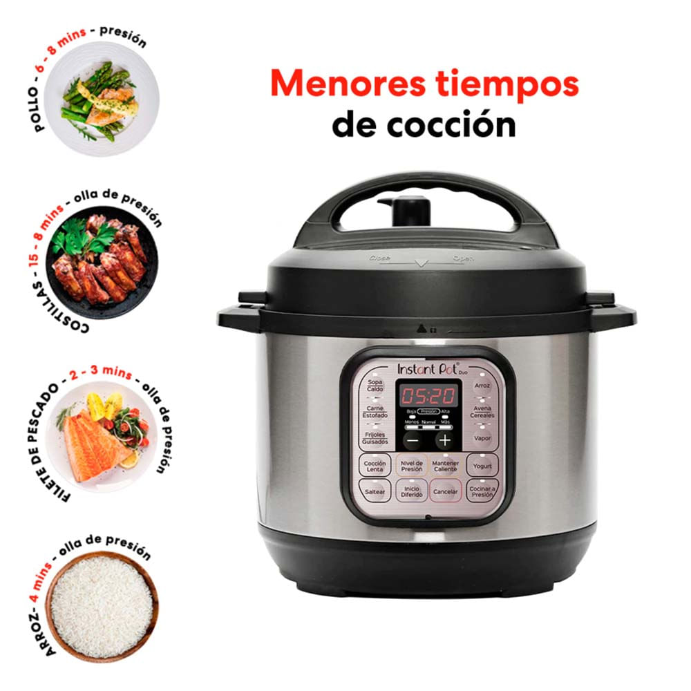 Olla Multifuncional INSTANT POT 3L Duo Mini Gris con Negro | plazaVea ...