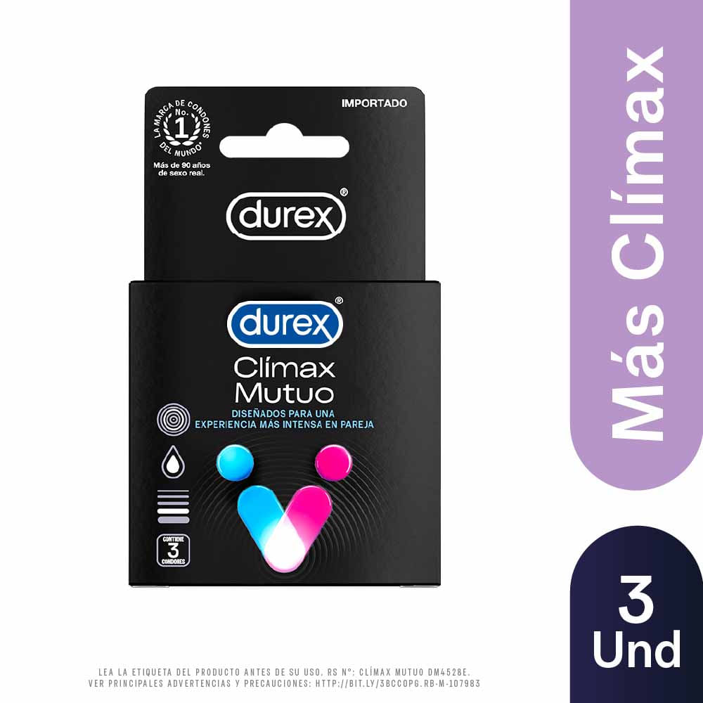 Preservativos DUREX Climax Mutuo Caja 3un