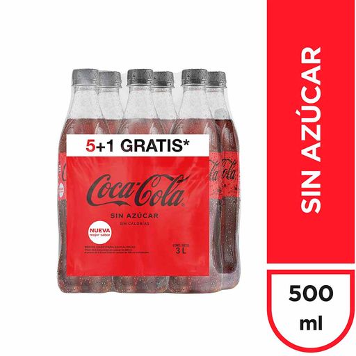 Refresco Coca Cola Sin Azucar Six Pack Lata 355 Ml.